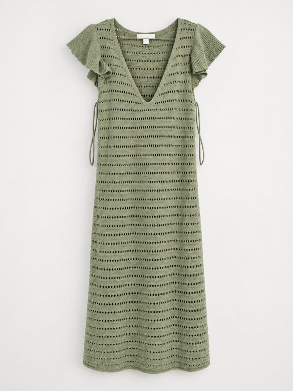 Treasure & Bond Sage Open Knit Midi Dress Size M